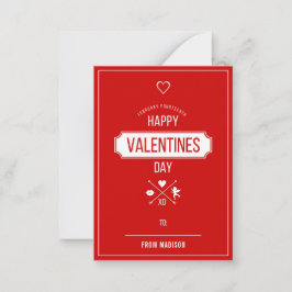 Valentine Symbols Classroom Valentine Card 100pk Anteckningskort