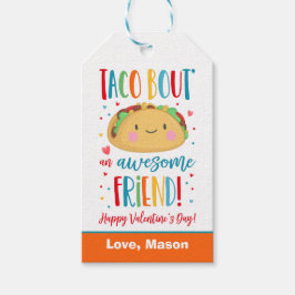 Valentine Taco Bout An Fantastisk Friend School Presentetikett