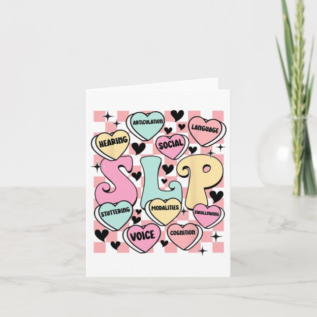 Valentine talterapeut patolog hjärta godis S Kort (Framsida)