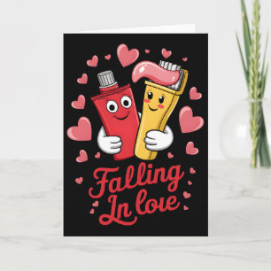 Valentine Tandkräm Kärlek Tandborstar Faller I Kär Kort