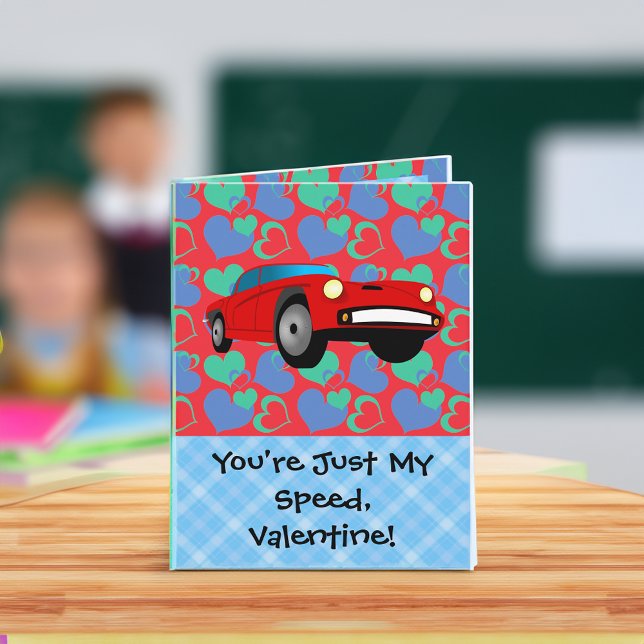 Valentine Tävling Car Helgkort (boys valentine card race car)