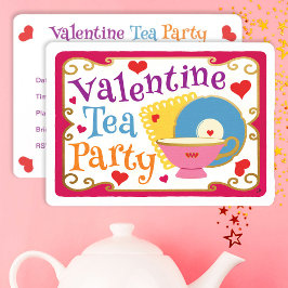 Valentine Tea Party Inbjudningar