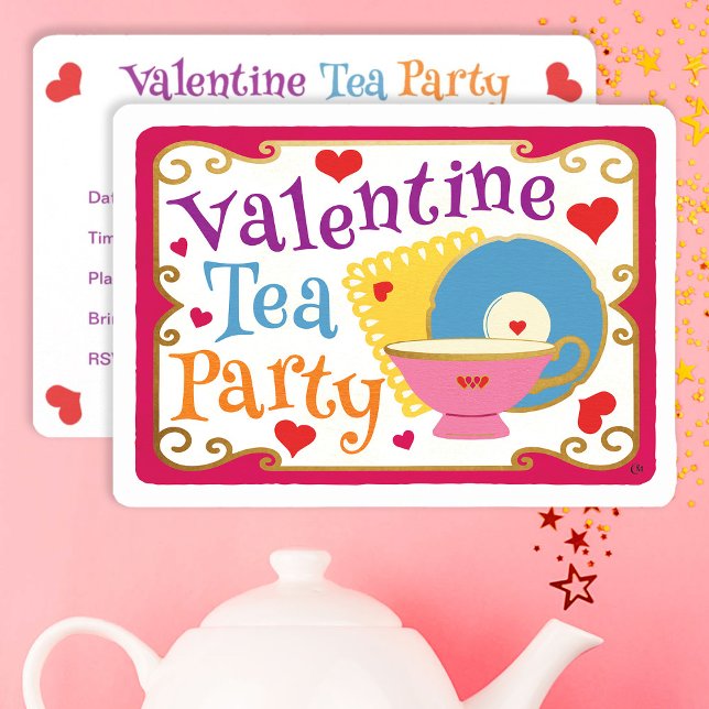Valentine Tea Party Inbjudningar (Skapare uppladdad)
