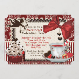 Valentine Tea Party-inbjudningar Inbjudningar