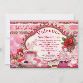 Valentine Tea Party-inbjudningar Inbjudningar