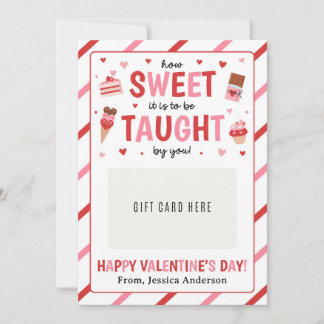 Valentine Teacher Appreciation Gift Card Holder Inbjudningar