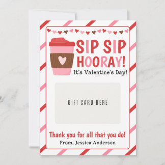 Valentine Teacher Appreciation Gift Card Holder Inbjudningar