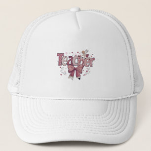 Valentine Teacher Baseball & Truckerkeps - Coquett