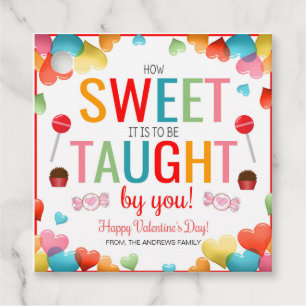 Valentine Teacher Gift Märkre Gåvor Etiketter