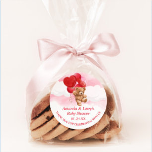Valentine Teddy Bear-klistermärke Runt Klistermärke