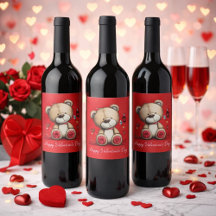 Valentine Teddy Bear med ros och hjärtan