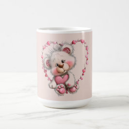 Valentine Teddy in Heart Frame Kaffemugg