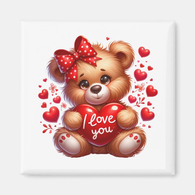 Valentine Teddy  Magnet (Framsidan)