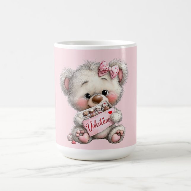 Valentine Teddy with Chocolates Kaffemugg (Center)