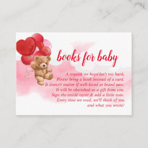 Valentine Teddybjörn böcker för bebis kort