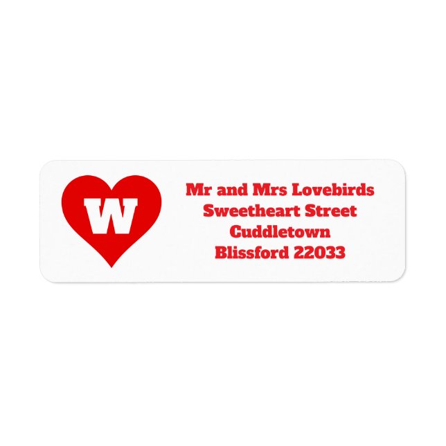 Valentine Themed Address Label Returadress Etikett (Framsidan)