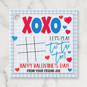 Valentine Tic Tac Toe Gift Märkre Gåvor Etiketter