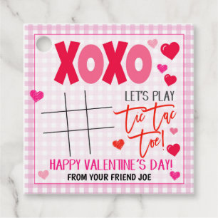 Valentine Tic Tac Toe Gift Märkre Gåvor Etiketter