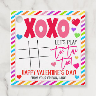 Valentine Tic Tac Toe Gift Märkre Gåvor Etiketter