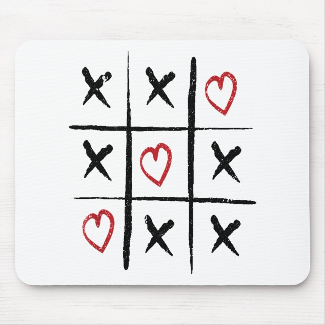 Valentine Tic Tac Toe Hearts Day Musmatta (Framsidan)