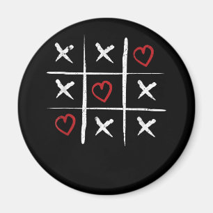 Valentine Tic Tac Toe Hearts Valentines day Valent Magnet