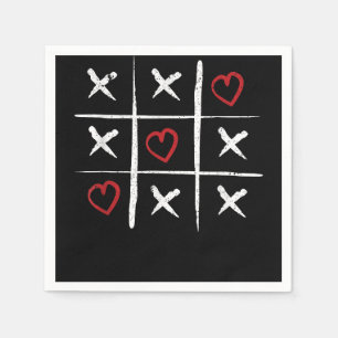 Valentine Tic Tac Toe Hearts Valentines day Valent Pappersservett