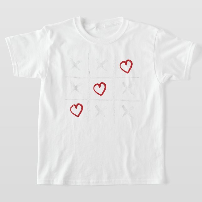 Valentine Tic Tac Toe Hearts Valentines day Valent T Shirt (Laydown)