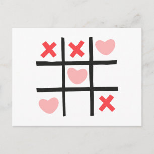 Valentine Tic Tac Toe Vykort
