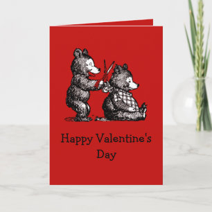 Valentine till Beary Nice Hairdresser Tack Kort