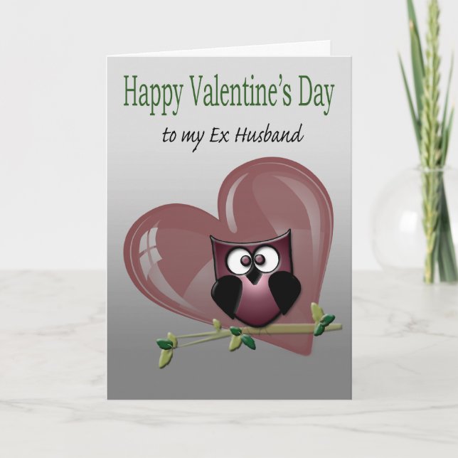 Valentine till mitt ex make-hälsningskort helgkort (Framsida)
