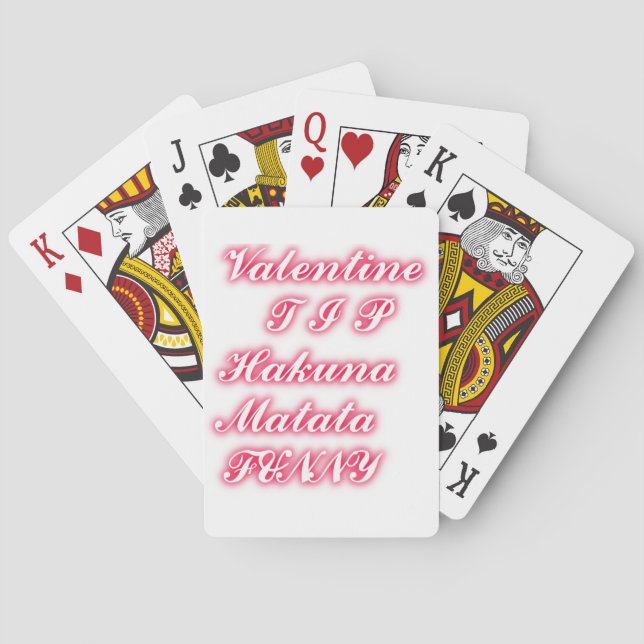 Valentine Tip: Hakuna Matata Funny Text Skriv ut Casinokort (Baksidan)