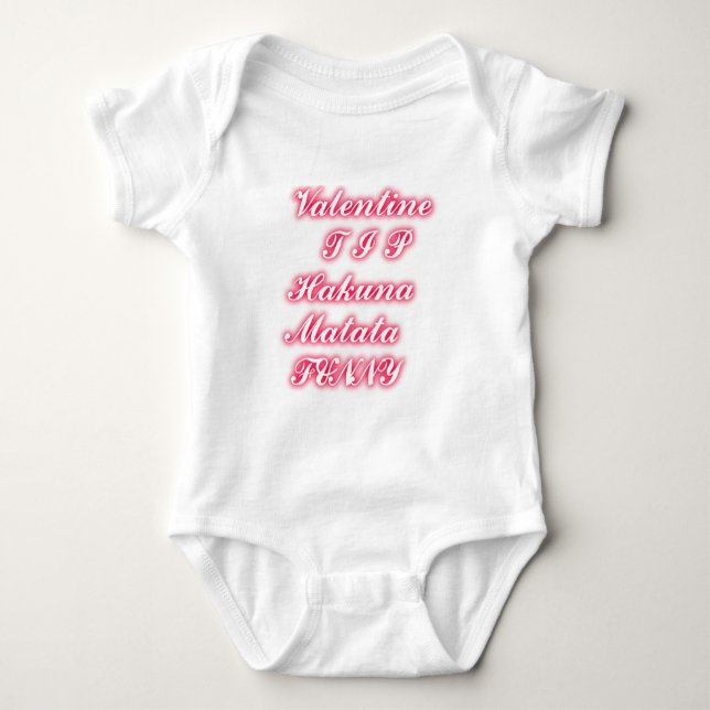 Valentine Tip: Hakuna Matata Funny Text Skriv ut Tee (Framsida)