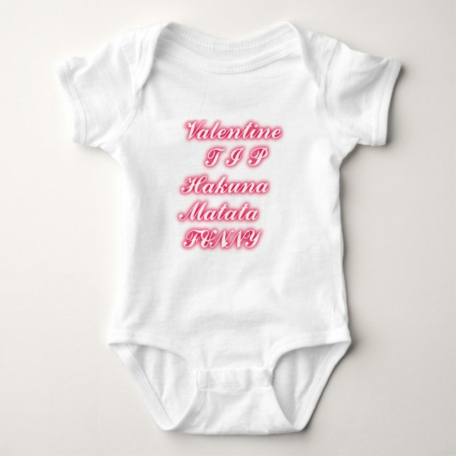 Valentine Tip: Hakuna Matata Funny Text Skriv ut Tee Shirt (Framsida)