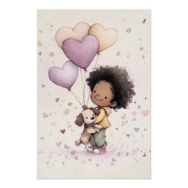 Valentine Toddler Room Art – Watercolor Perfect Poster