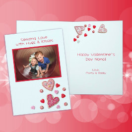 Valentine Treats Kids Photo Greeting Card Kort