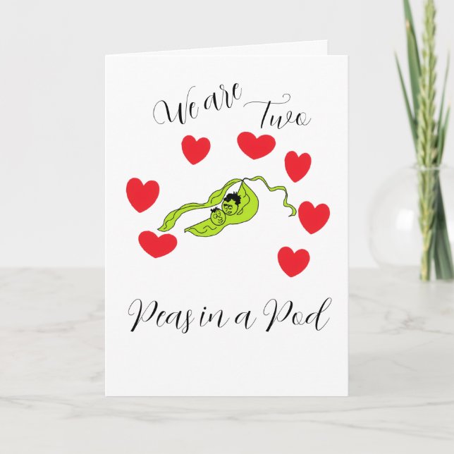 Valentine : Två i en kapsel . Helgkort (Framsida)
