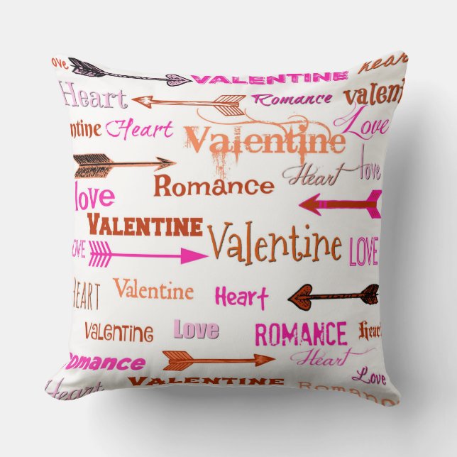 Valentine Typography Kudde (Framsida)