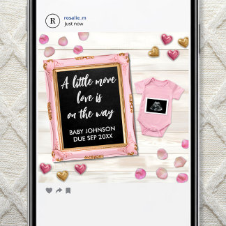 Valentine Ultrasound Photo Social Media Meddelande