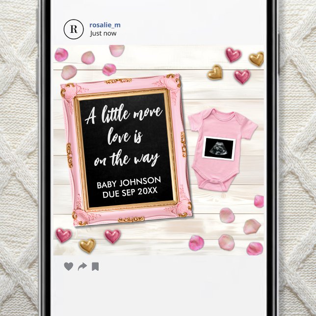 Valentine Ultrasound Photo Social Media Meddelande (Skapare uppladdad)