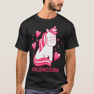 Valentine Unicorn-djur T Shirt