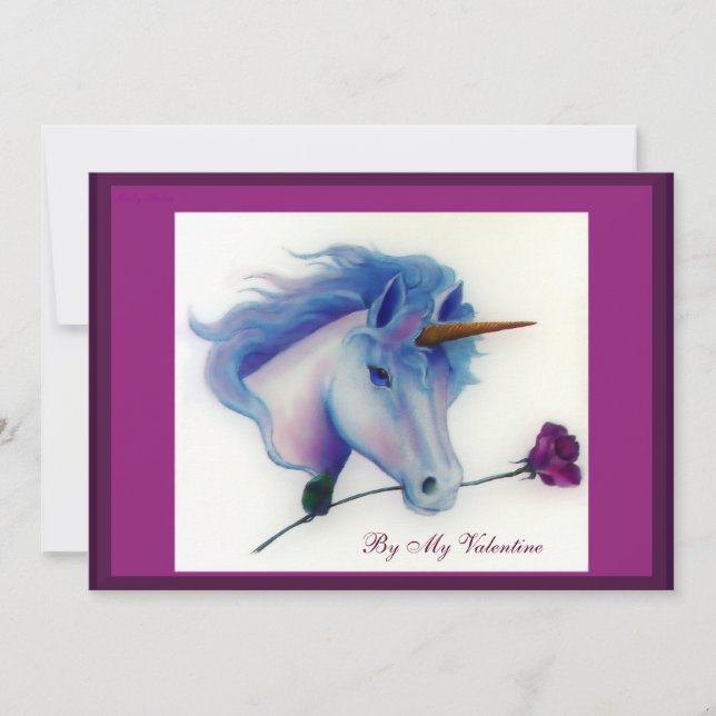 Valentine Unicorn-Inbjudningskort Inbjudningar (Framsida)
