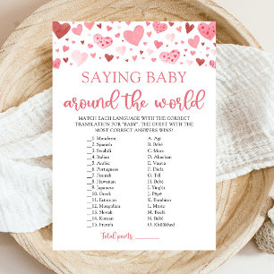 Valentine Uttalande Bebis Runt Om I Världen Spel Inbjudningar