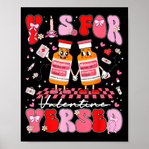 Valentine V är för verserad sjuksköterska Pacu Crn Poster