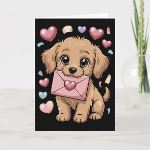 Valentine Valp Hjärtbrev Flytande Glädjerik Romant Kort