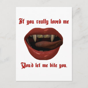 Valentine Vampire lät mig Bita dig på Kärlek Vykort