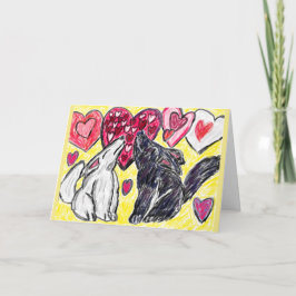 Valentine varg howling helgkort