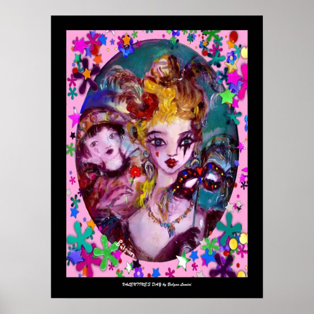 VALENTINE VENETIAN MASKERADEMASKER POSTER (Framsidan)