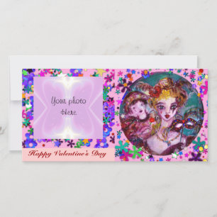 VALENTINE VENETIAN MASQUERADE MASKS AND CONFETTI JULKORT