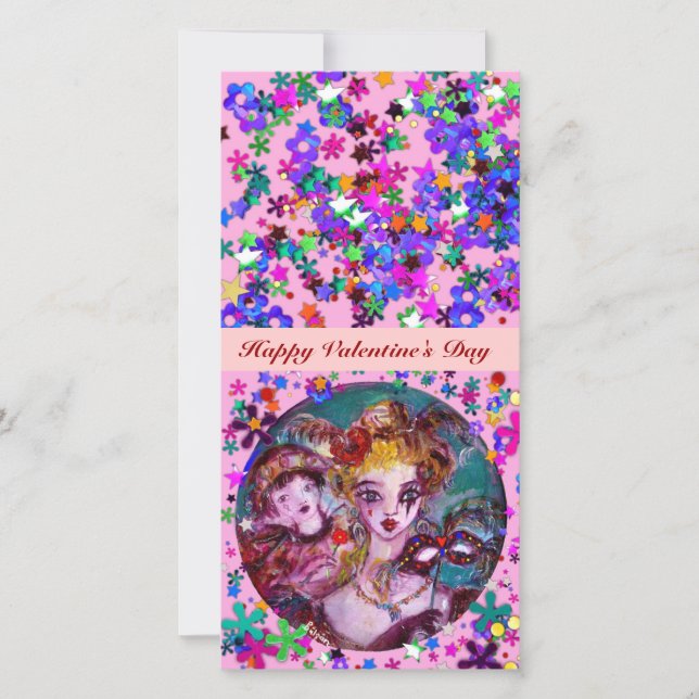 VALENTINE VENETIAN MASQUERADE MASKS JULKORT (Framsida)