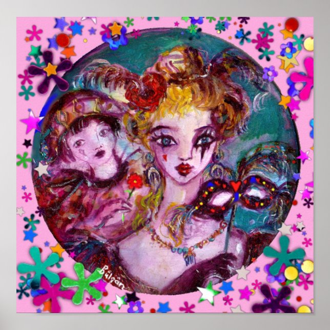 VALENTINE VENETIAN MASQUERADE MASKS POSTER (Framsidan)